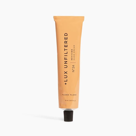 '+ Lux Unfiltered N°24 Reviving Hand Cream in Ylang Ylang - Best Hand Lotion to Repair Dry + Cracked Hands, Vegan + Cruelty Free Hand Moisturizer for Women + Men, Helps Minimize Signs of Aging