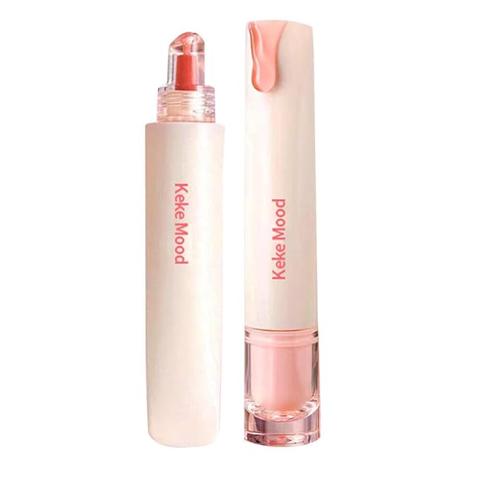 Hydrating Jelly Lip Gloss, Long-Lasting Waterproof Non-Stick Cup Lip Glaze Set, Moisturizing Tinted Lip Balm, Mirror-Like Liquid Lipsticks for Brightening and Plumping, K-Beauty (Color 2, One Size)