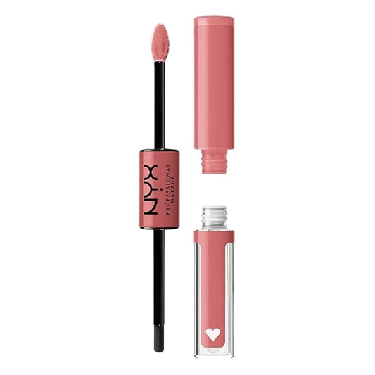 NYX PROFESSIONAL MAKEUP Shine Loud, Long-Lasting Liquid Lipstick with Clear Lip Gloss - Cash Flow (Light Dusty Rose)