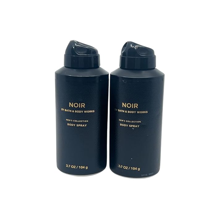 Bath & Body Works Men's Collection Deodorizing Body Spray - NOIR - Gift Pack for Holiday - Lot of 2