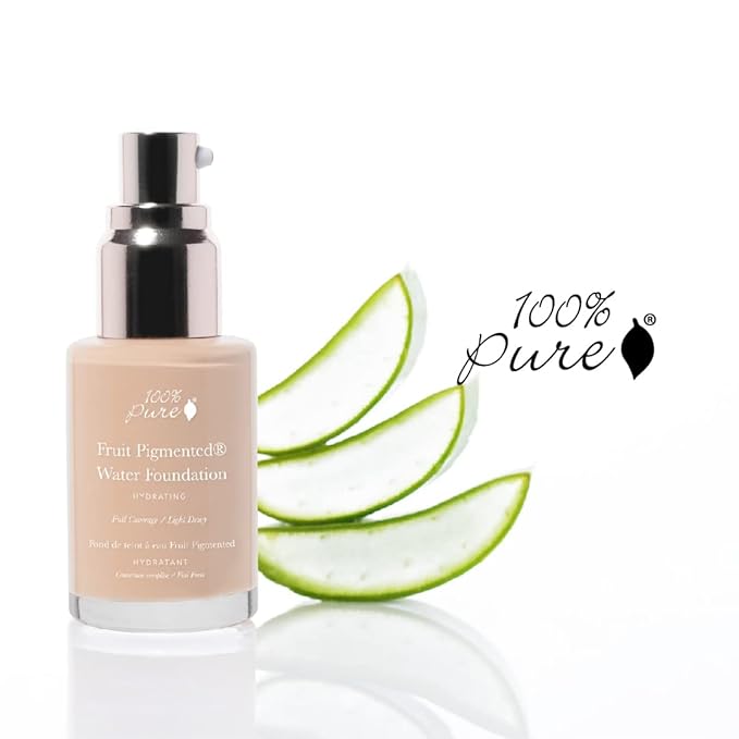 100% PURE Water Foundation Full Coverage Hydrating Makeup, Fl Oz