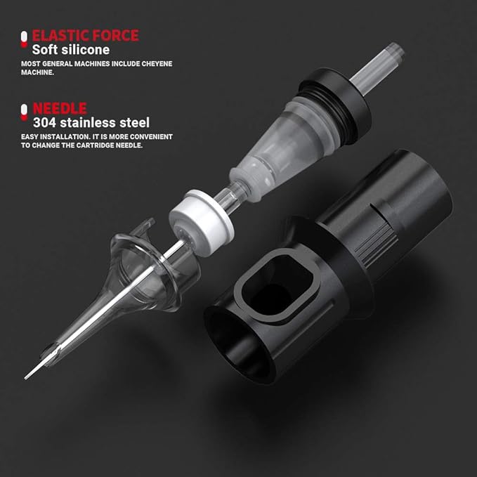 STIGMA #12 Standard 0.35mm Disposable Tattoo Cartridge Needles 50pcs Assorted Sizes 3RL 5RL 7RL 9RL 3RS 5RS 7RS 9RS 7M1 1211M1 of Round Liner/Round Shader/Weaved Magnum EN05-50KIT-B