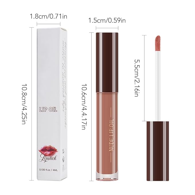 Hydrating Lip Glow Oil, Plumping Lip Oil, Tinted Lip Plumper Gloss,Younger-Looking Lips | Nourishing Long Lasting Non-Sticky Hydrating & Smoothing Lip Treatment Cruelty Free 01#
