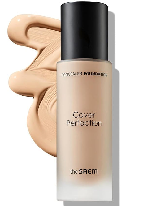 THESAEM Cover Perfection Concealer Foundation - 24H Coverage, Natural Beige)