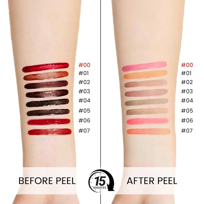 Matte Lip Gloss Stain-Peel Off Lip Liner Tattoo, Delicate Pink Lip Tint,Long Lasting Peel Off Lip Stain, Waterproof Transfer-proof Lip Mask Lip Liner Peel Off Lip Gloss,Stayn Lip Makeup. #00