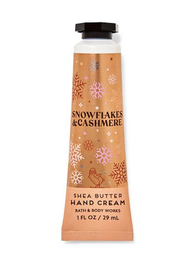 Bath & Body Works Snowflakes & Cashmere Shea Butter Travel Size Hand Cream 1oz (Package Artwork Varies)