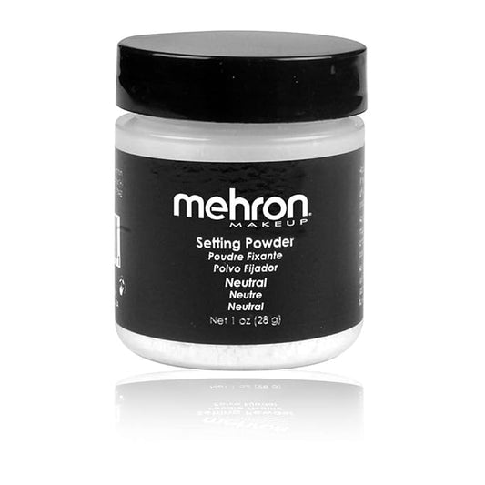 Mehron Makeup Setting Powder | Loose Powder Makeup g) (Neutral) 1 oz