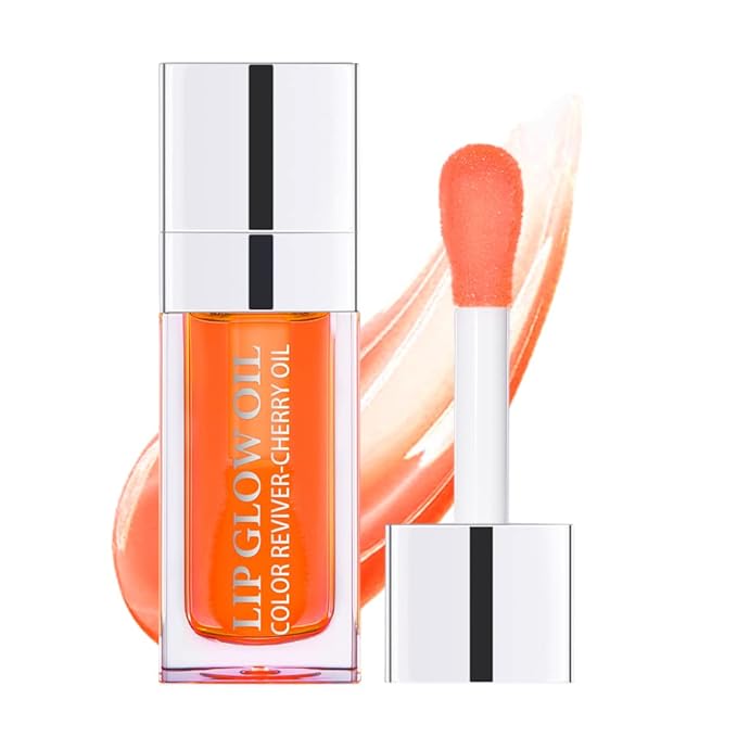 Hydrating Lip Glow Oil, Plumping Lip Gloss, Moisturizing Lip Oil Gloss, Transparent Moisturizing Lip Balm, Natural Lip Plumper, Lip Plumper Gloss Make Lips Fuller and Moisturizing