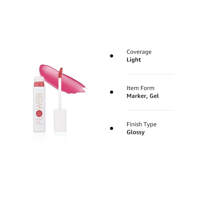 FLOWER BEAUTY By Drew Barrymore Bitten Lip Stain - Long-Lasting Color - Hydrating + Water-Based Formula - Gel-Like Texture - (Sweet)