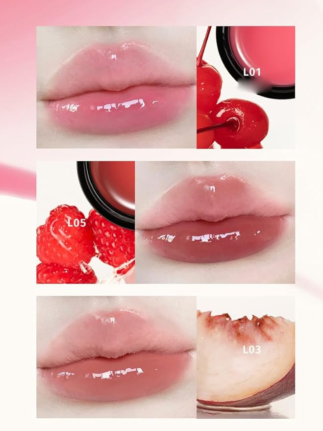 1 PC Macaron Canned Lip Essence High Glossy Lip Jelly, Mirror Effect Lip Glaze Mirror Effect Lip Balm, Moisturizing & Plump Lip Gloss (L04, 6g)