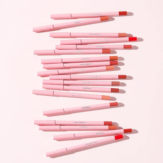 Matte Lip Liner Pencil Set,12 Colors Natural Nude Long