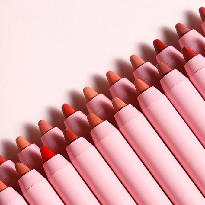 Matte Lip Liner Pencil Set,12 Colors Natural Nude Long