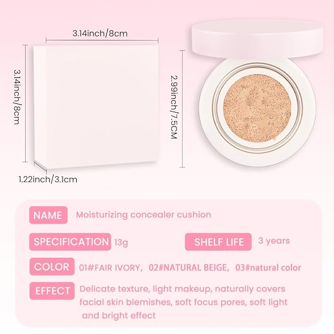 Nuder Cushion Foundation,Natural Beige for Natural & Medium Skin Types