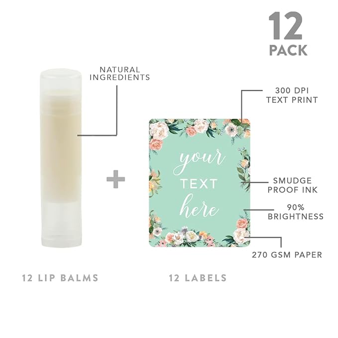 Andaz Press Personalized Lip Balm Party Garden