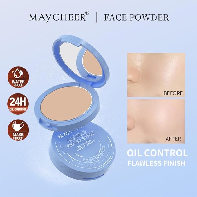 Oil Control Face Pressed Powder, Matte and Smooth