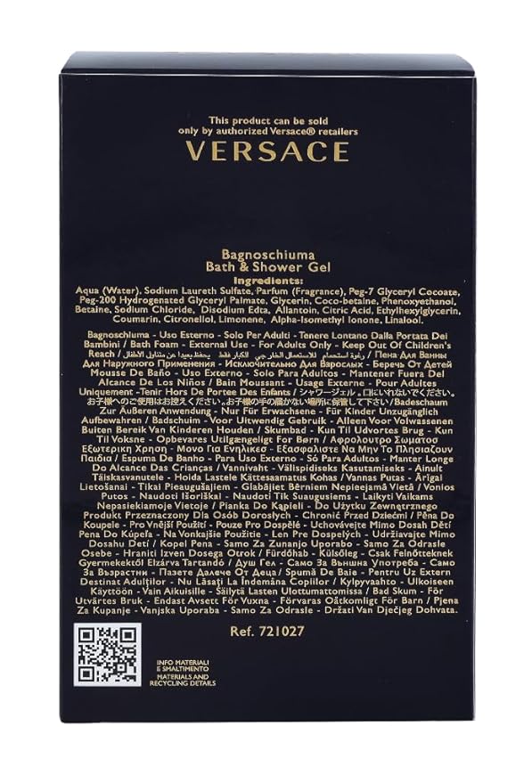 Versace Pour Homme Dylan Blue for Men 8.4 oz Perfumed Bath & Shower Gel