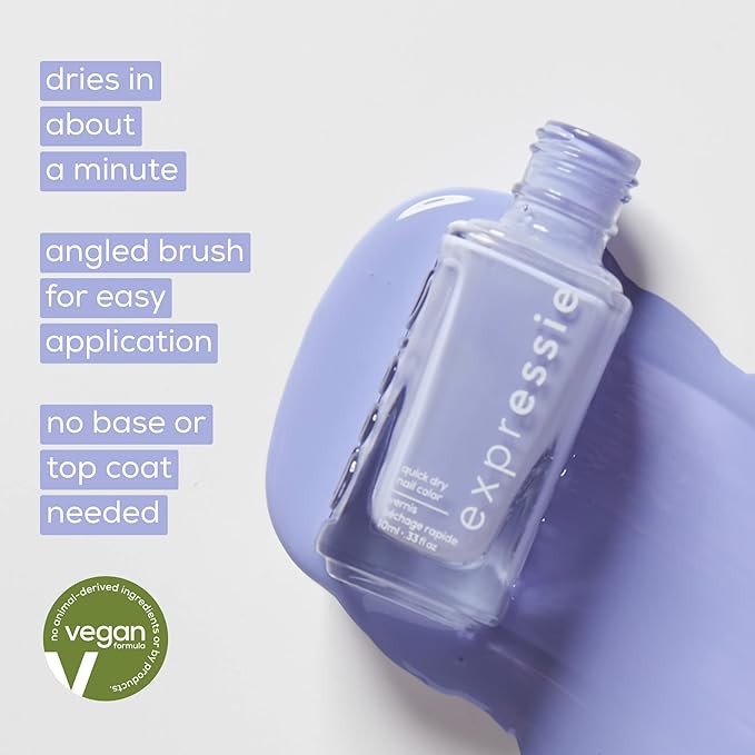 Essie expressie, Quick-Dry Nail Polish, 8-Free Vegan, Mint Vegan,