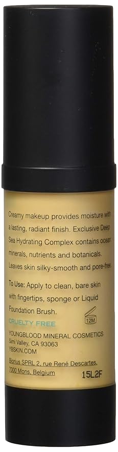 Youngblood Liquid Mineral Foundation, Sand, 17 Shades, Vegan, Cruelty-Free, Gluten-Free