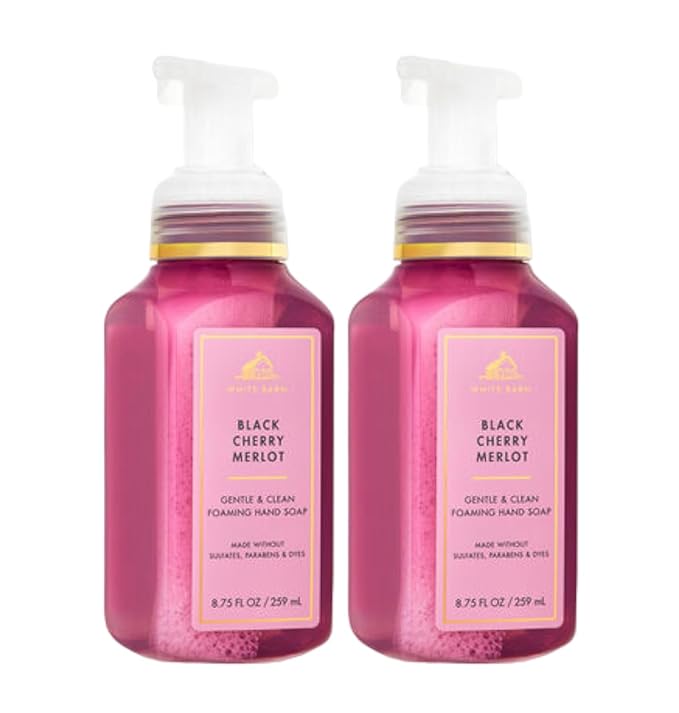 Bath and Body Works Gentle Foaming Hand Soap, Black Cherry Merlot 8.75 Ounce (2-Pack)