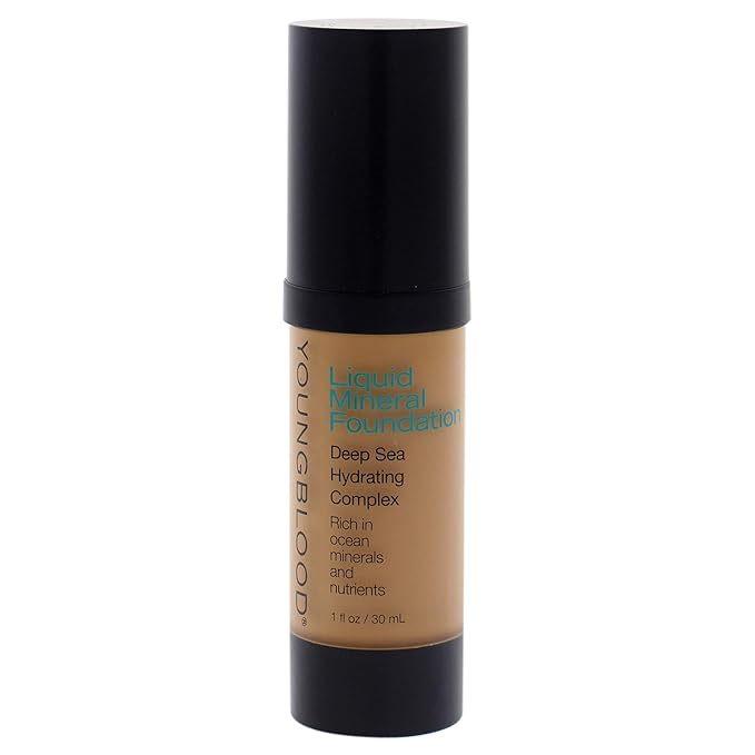 Youngblood Clean Luxury Cosmetics Liquid Mineral Foundation | Gluten (Suntan)
