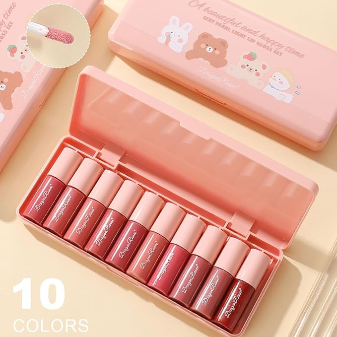 10 Colors Lip Tint Stain Set, Korean Plumping Plumping