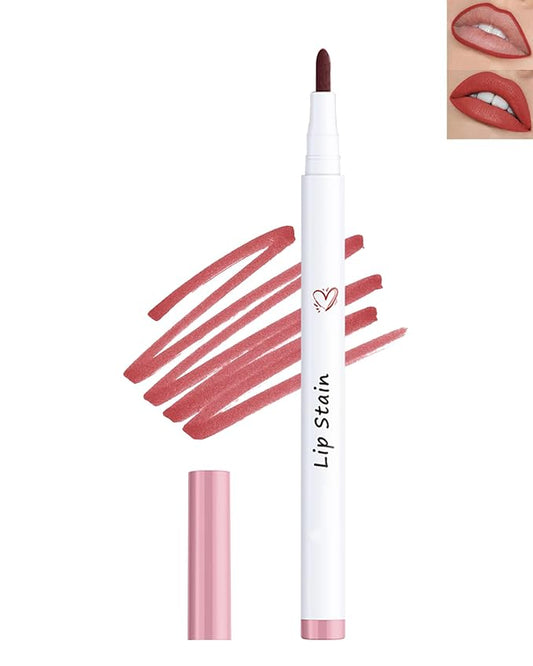 Lip Stain Marker Pen, Ruby Red Lip Liner Longlasting
