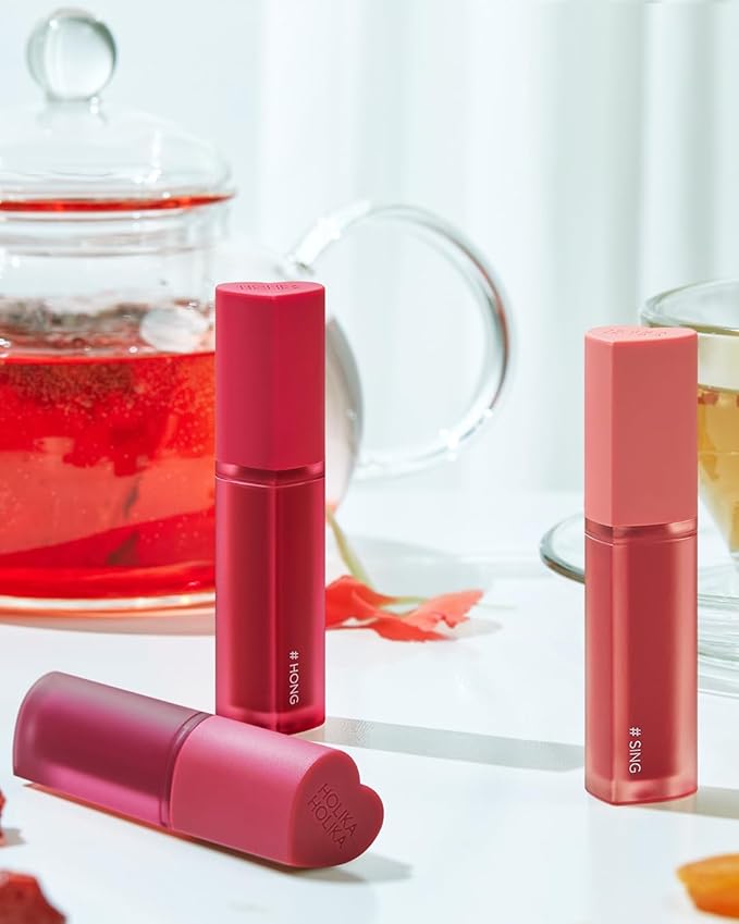 HOLIKA HOLIKA Heart Crush Glow Lip Tint Air – Korean Lip Tint with High Shine Juicy Fruit Jam Colors Lip Stain – Hydrolyzed Collagen & Vitamin C (15 FAY)