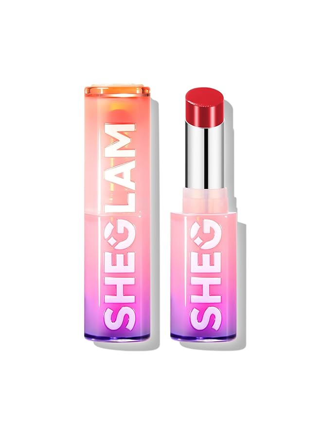 SHEGLAM Mirror Kiss High-Shine Lipstick Silky Jelly Texture Hydrated&Smooth Lip Gloss-Main Character