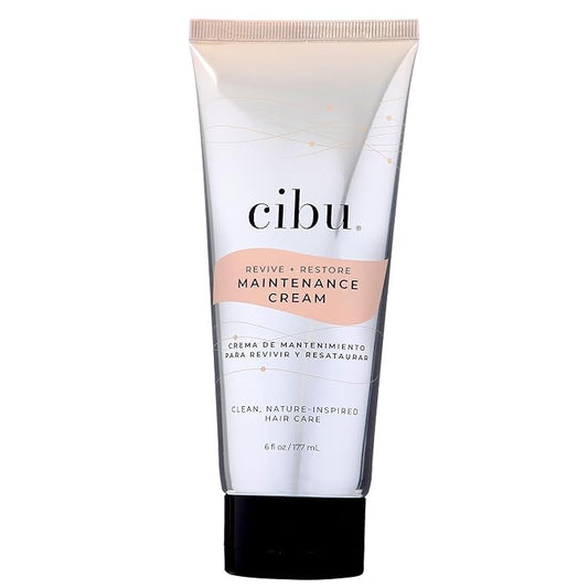 CIBU Revive and Restore Maintenance Cream | Heat Protectant for Hair with Oleic Acid, Linoleic Acid, Vitamin E & Vitamin K | Heat Protectant Cream to Fortify, Strengthen & Smooth Hair Strands | 6oz