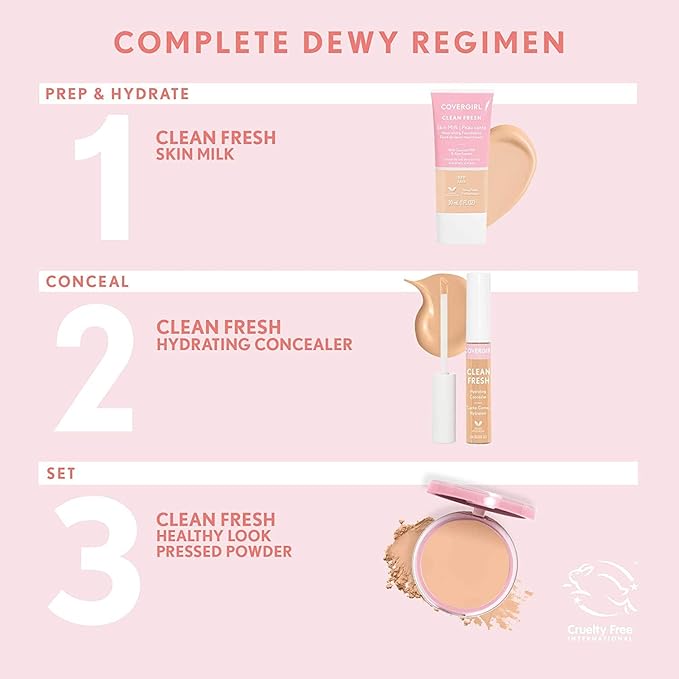 COVERGIRL Clean Fresh Pressed Powder, Medium, 0.35 oz 0.35 oz