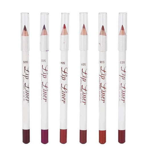 6pcs Lip Liner, Professional Waterproof Matte Long Lasting Long