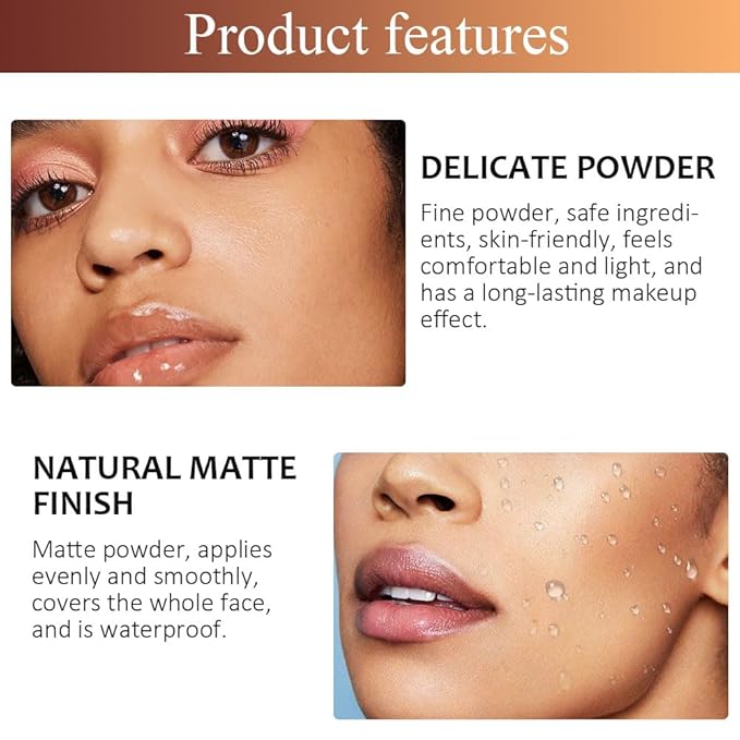 Pressed Matte Face Powder Makeup & Setting Powder 10g