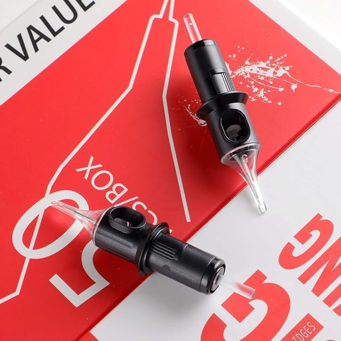 STIGMA #12 Standard Disposable Tattoo Cartridge Needles 50pcs Assorted Sizes 3RL,5RL,7RL,9RM,15RM,0.35mm of Round Liner&Curved/Round Magnum Soft Edge for Tattoo Machines EN05-50KIT-X