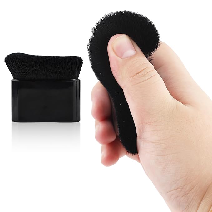 Self Tanning Brush, Self Tanner Applicator Brush Foundation Body Makeup Brushes Self Tan Brush for Kabuki Face Spray(Black)