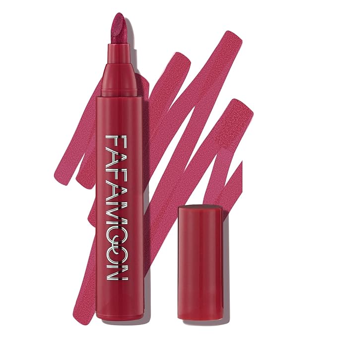Lip Stain Marker,Nude Plum Lip Tint Stain Pen Liner,Hydrating