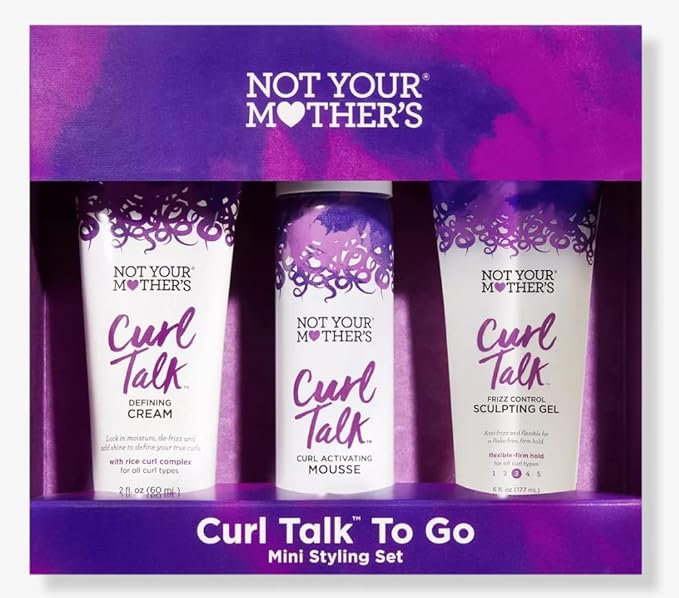 Not Your Mothers Curl Talk To Go Mini Styling SET. Defining Cream And Curl Activating Mousse.