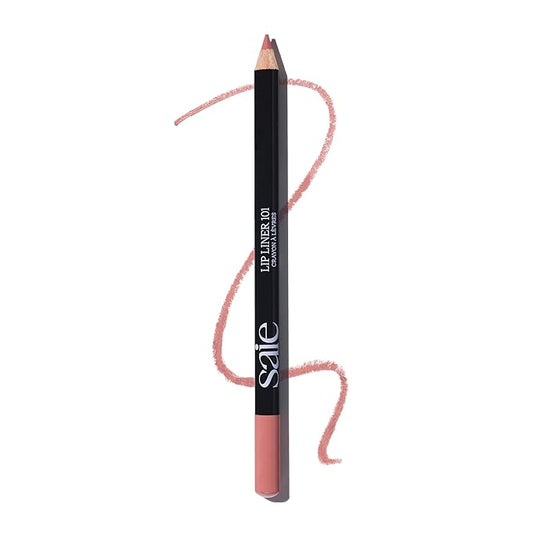 Saie Lip Liner 101 - Lip Pencil Made with a Creamy, Soft Matte Formula for a Naturally Framed or Fully Filled Look - Supercharged with Shea Butter & Jojoba Oil - French (.05 oz)