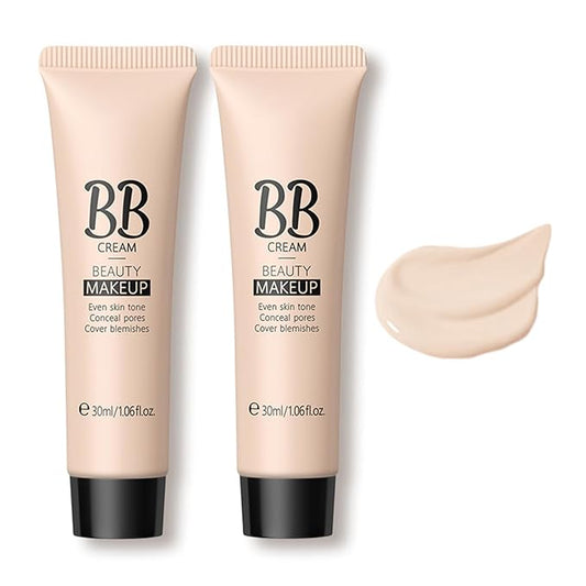 KWOLYKIM 2PCS Hydrating Makeup BB Cream, Tinted Moisturizer All Skin(Ivory)