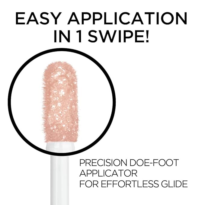 L'Oreal Paris Brilliant Eyes Shimmer Liquid Eye Shadow, Longwearing Lasting Shimmer, Crease Resistant, Flake-Proof, Precision Applicator, Quick Dry, Non-Greasy, Diamond Drop, 0.1 oz.