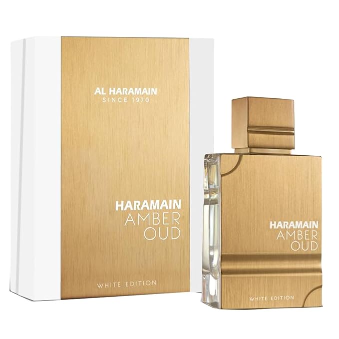 Al Haramain Amber Oud White Edition - Arabian Unisex Amber Long Lasting Perfume for Men and Women - 2 oz