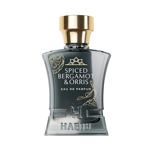 H HABIBI Spiced Bergamot & Orris Arabian Cologne For Men, Eau De Parfum (2.5 Oz) Long Lasting Perfume For Men Blended With Sweet & Spicy Notes of Sage & Oud
