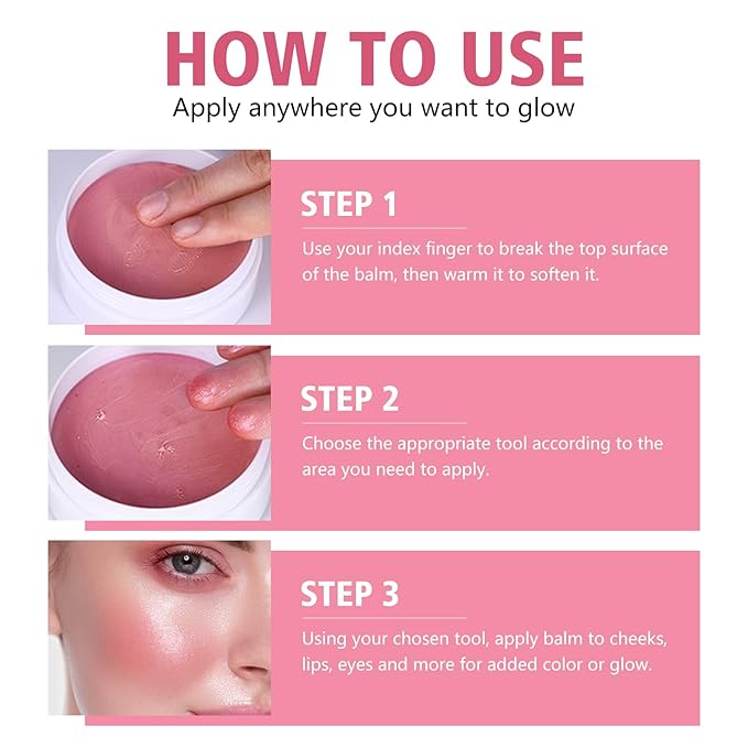 KYDA Miracle Glow Balm, Glow Tinted Blush Balm, 1.76 oz