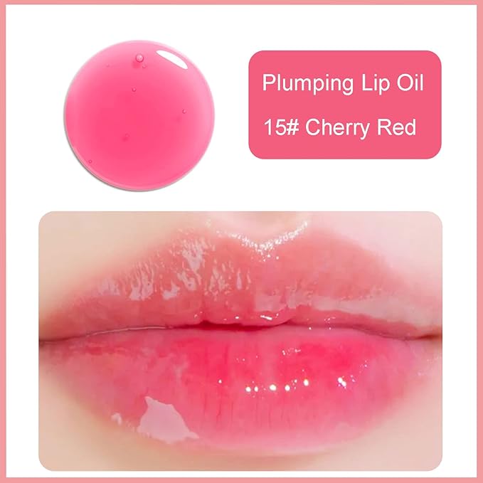 Hydrating Lip Glow Oil, Plumping Watery
