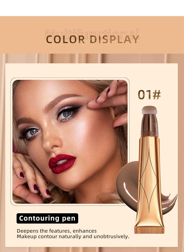 3 Color Contour Beauty Wand, Highlighter ,Blush,Face Concealer .(01#Contour +03#Blush+06#Highlighter)