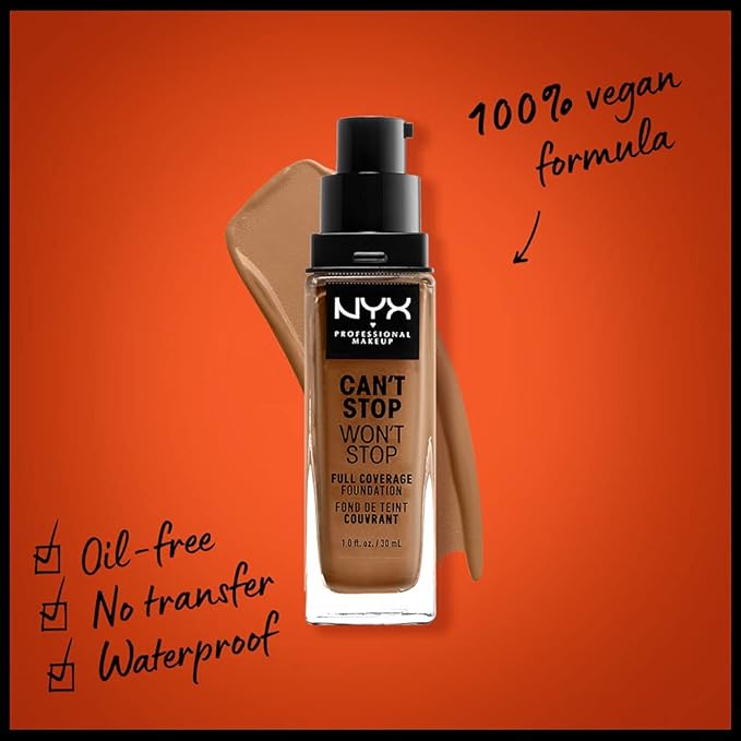NYX PROFESSIONAL MAKEUP Can't Stop Won't Stop Foundation, - Honey