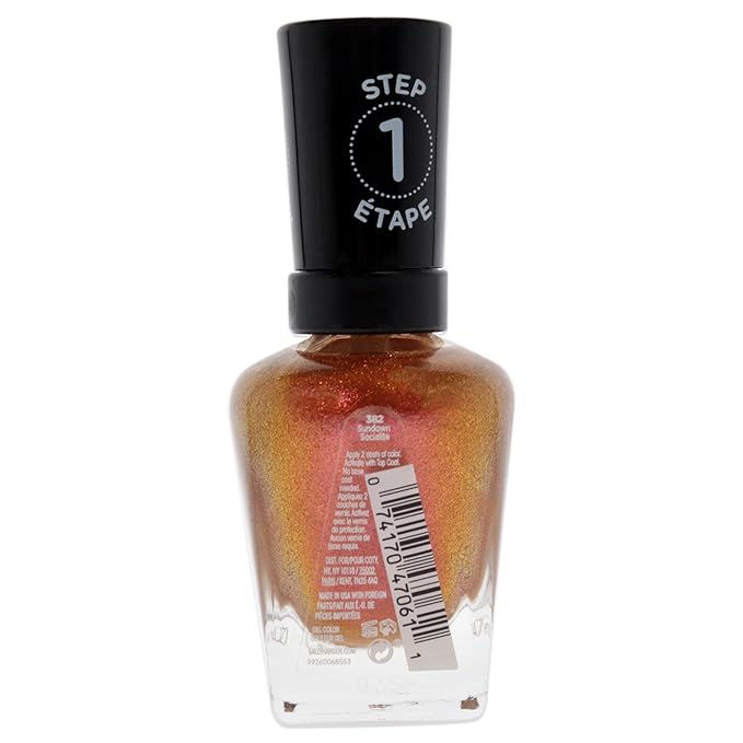 Sally Hansen Miracle Gel Nail Polish, Shade Sundown Socialite #382 (Pack of 2)