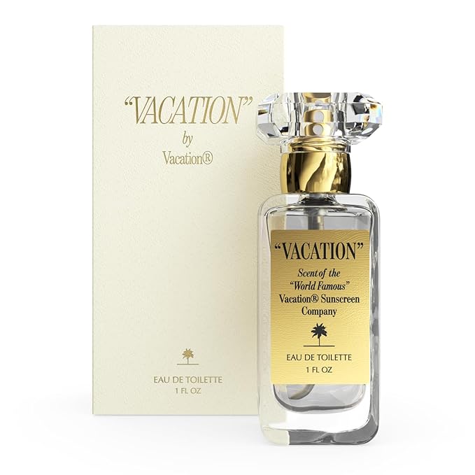 "VACATION" by Vacation Sunscreen Eau de Toilette, Beach Coconut Perfume for Women & Men, Scent of Sunscreen & Summer, Travel Size, 1 Fl. Oz.