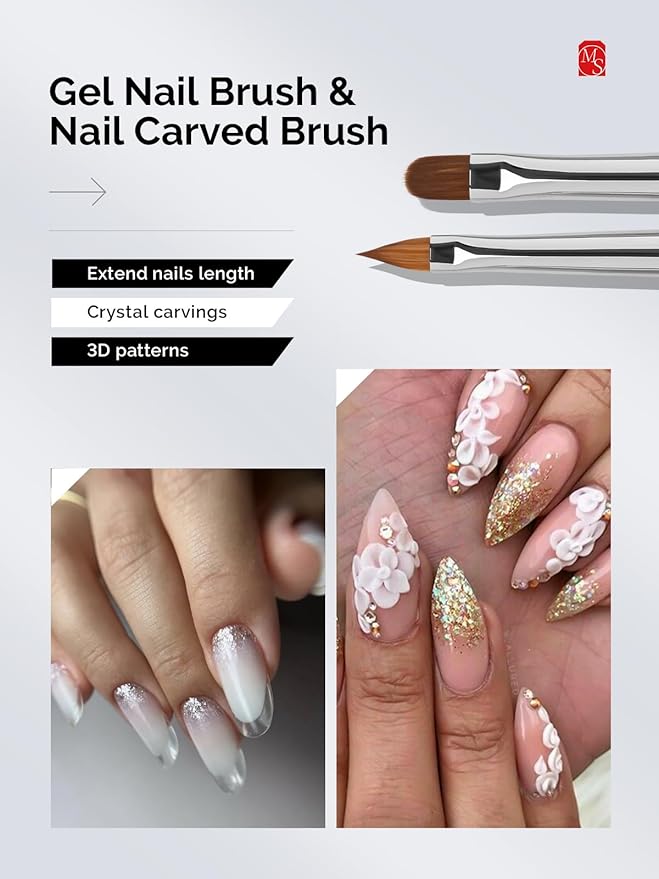 MelodySusie Nail Art Brushes Set,6pcs