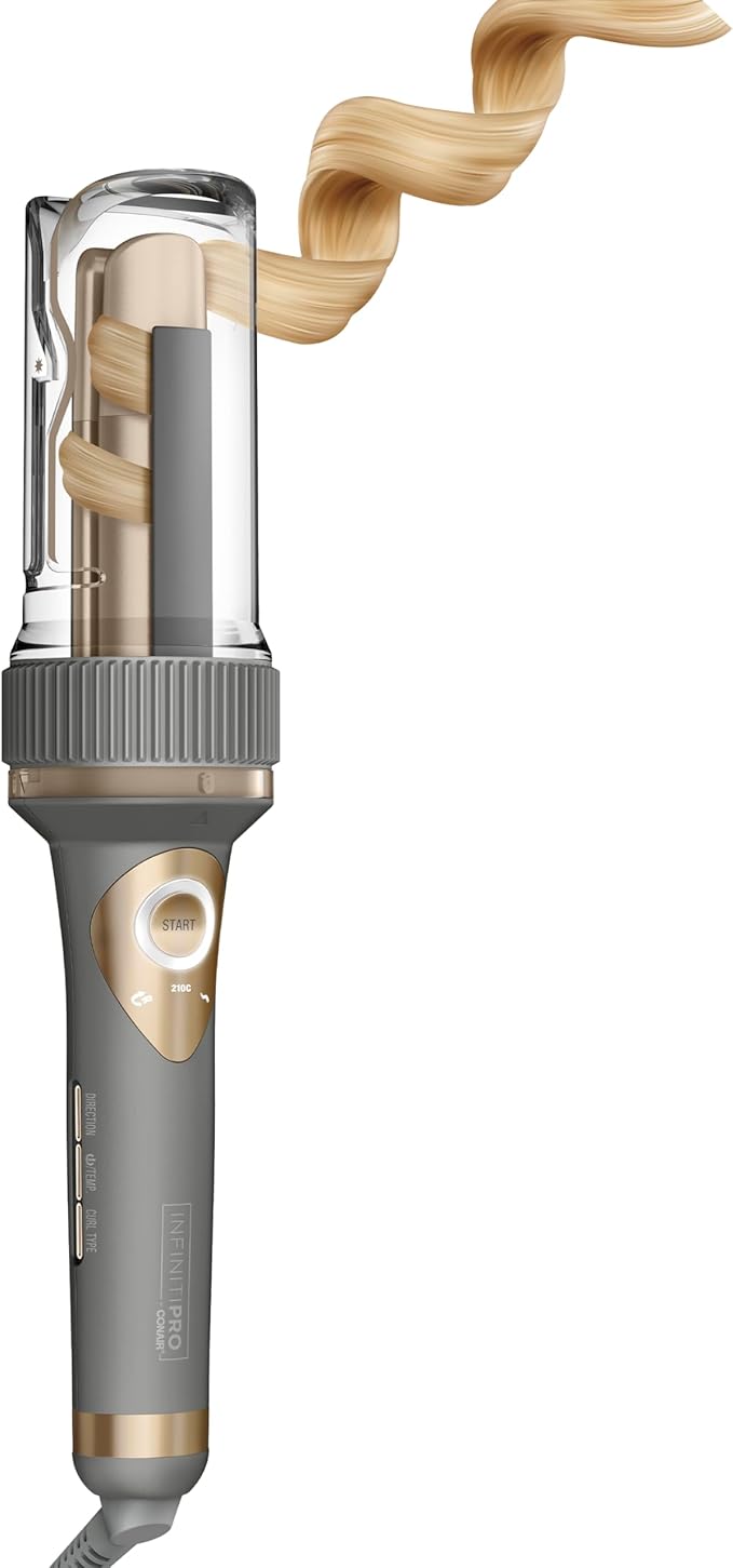 INFINITIPRO by CONAIR Curl Secret Automatic Curling Iron - 1 1/4-inch Barrel - Hair Curler for All Hair Types and Medium to Long Hair Lengths - Dual Voltage for Worldwide Travel