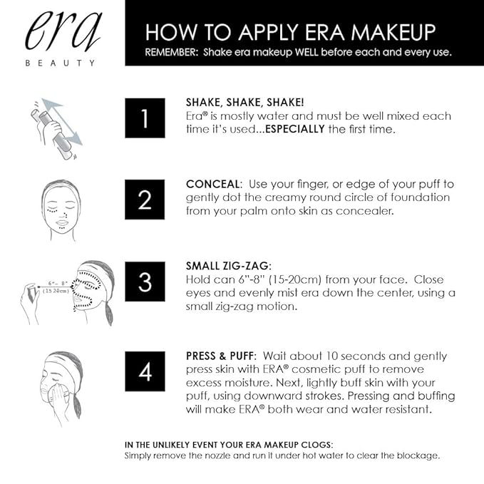 ERA Beauty spray makeup, BLUSH - Pink Topaz,